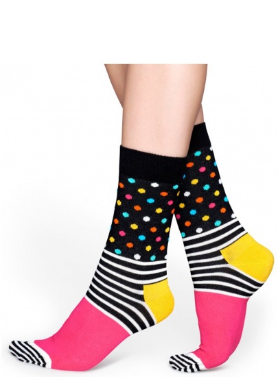 SKARPETY HAPPY SOCKS STRIPES & DOTS SDO01-9000