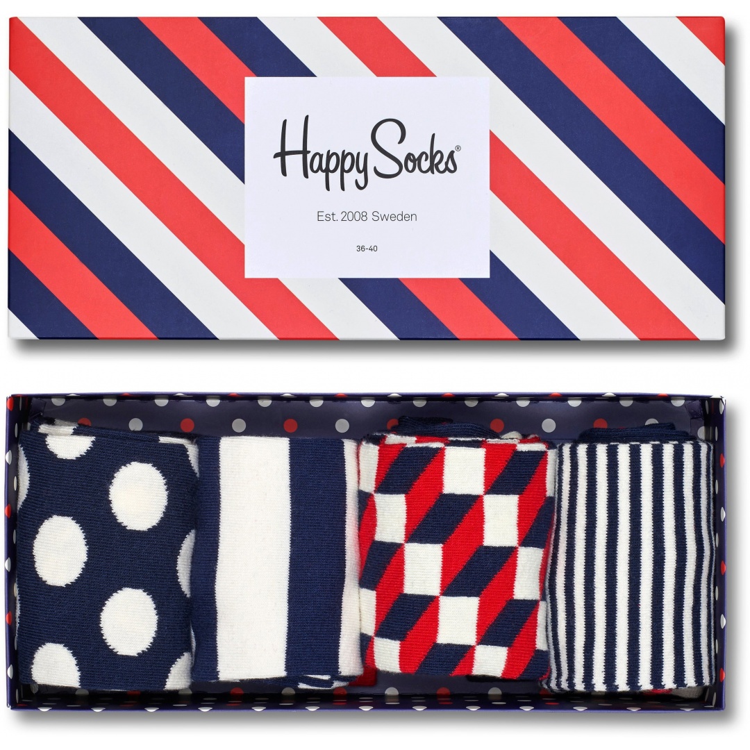 SKARPETKI HAPPY SOCKS XBDO09-6000 (4-PAK)