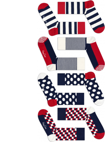 SKARPETKI HAPPY SOCKS XBDO09-6000 (4-PAK)