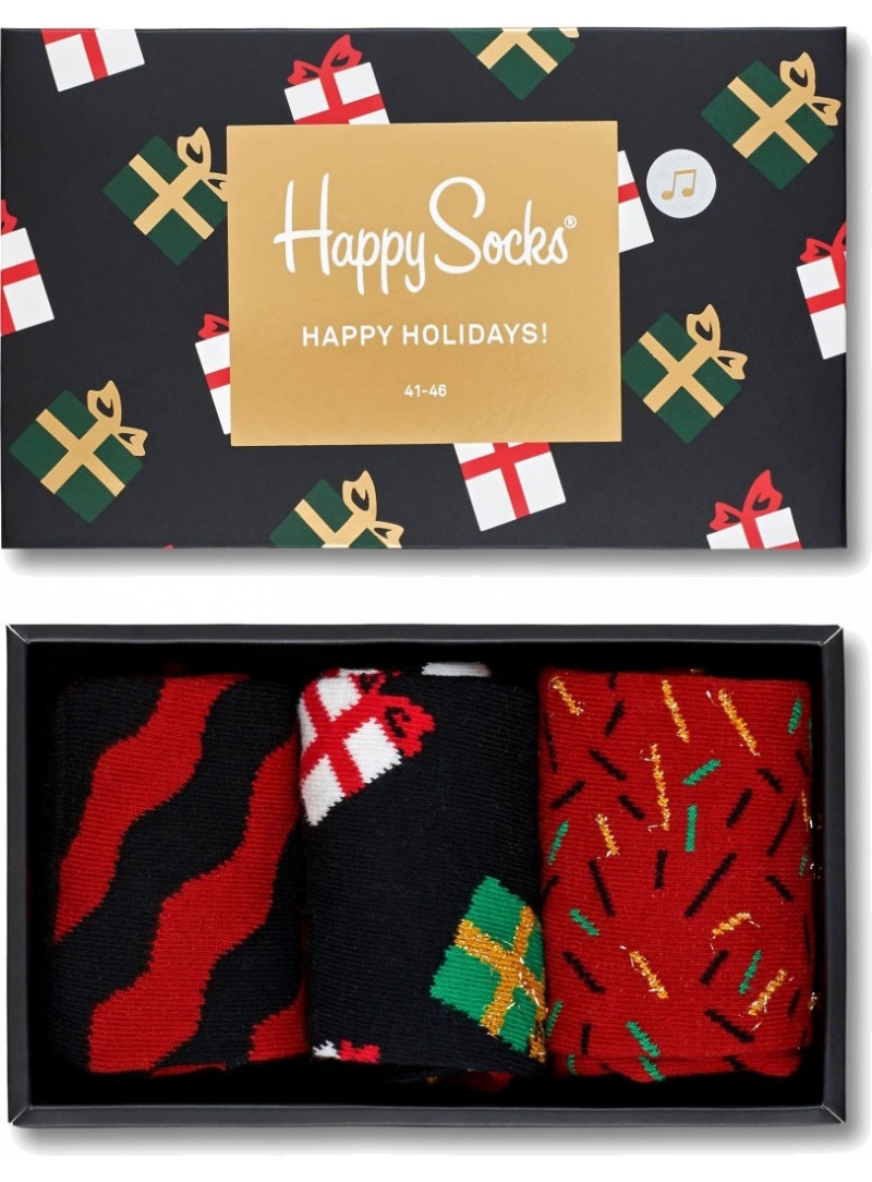 GIFT BOX SKARPET HAPPY SOCKS XMAS08-7001 (3-PAK) - Skarpety