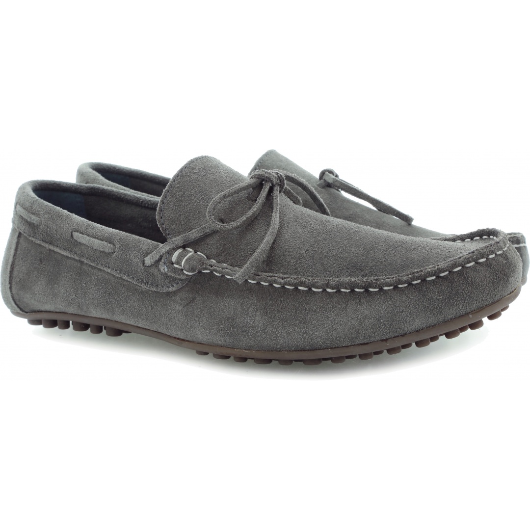 MOKASYNY FILIPE SHOES 9599 GREY - Mokasyny