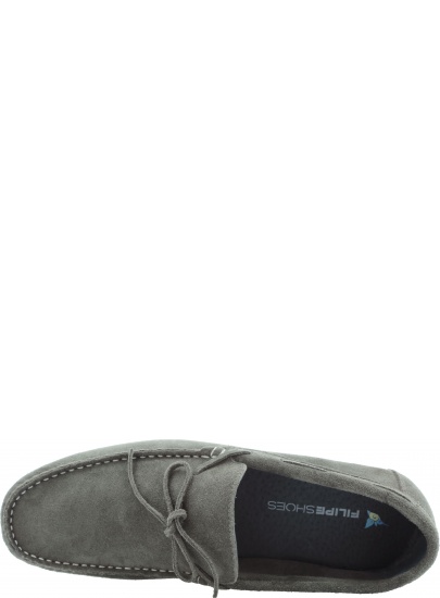 MOKASYNY FILIPE SHOES 9599 GREY - Mokasyny