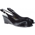 SANDAŁY NA KLINIE ZODIACO F063 BLACH - Sandały