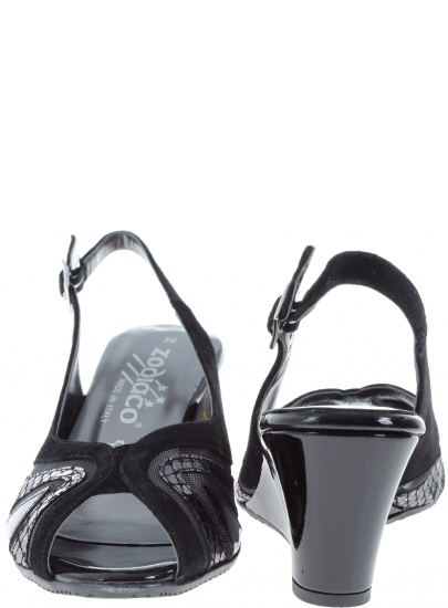 SANDAŁY NA KLINIE ZODIACO F063 BLACH - Sandały