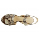 SANDAŁY GUESS PEGANA2 SANDALO LEATHER BEIGE - Sandały