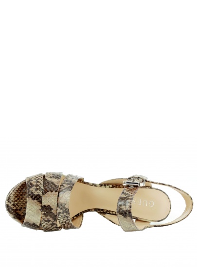 SANDAŁY GUESS PEGANA2 SANDALO LEATHER BEIGE - Sandały
