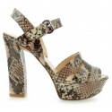 SANDAŁY GUESS PEGANA2 SANDALO LEATHER BEIGE - Sandały