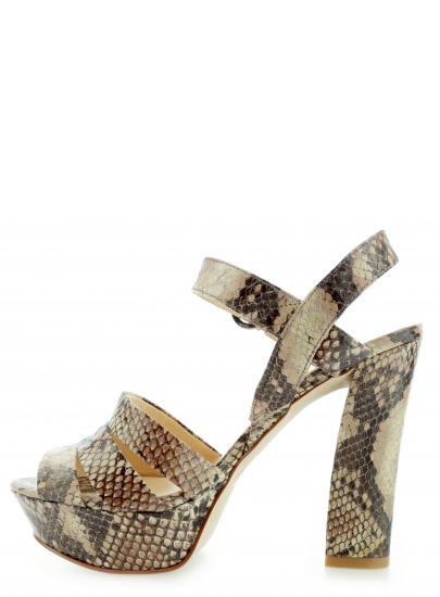 SANDAŁY GUESS PEGANA2 SANDALO LEATHER BEIGE - Sandały