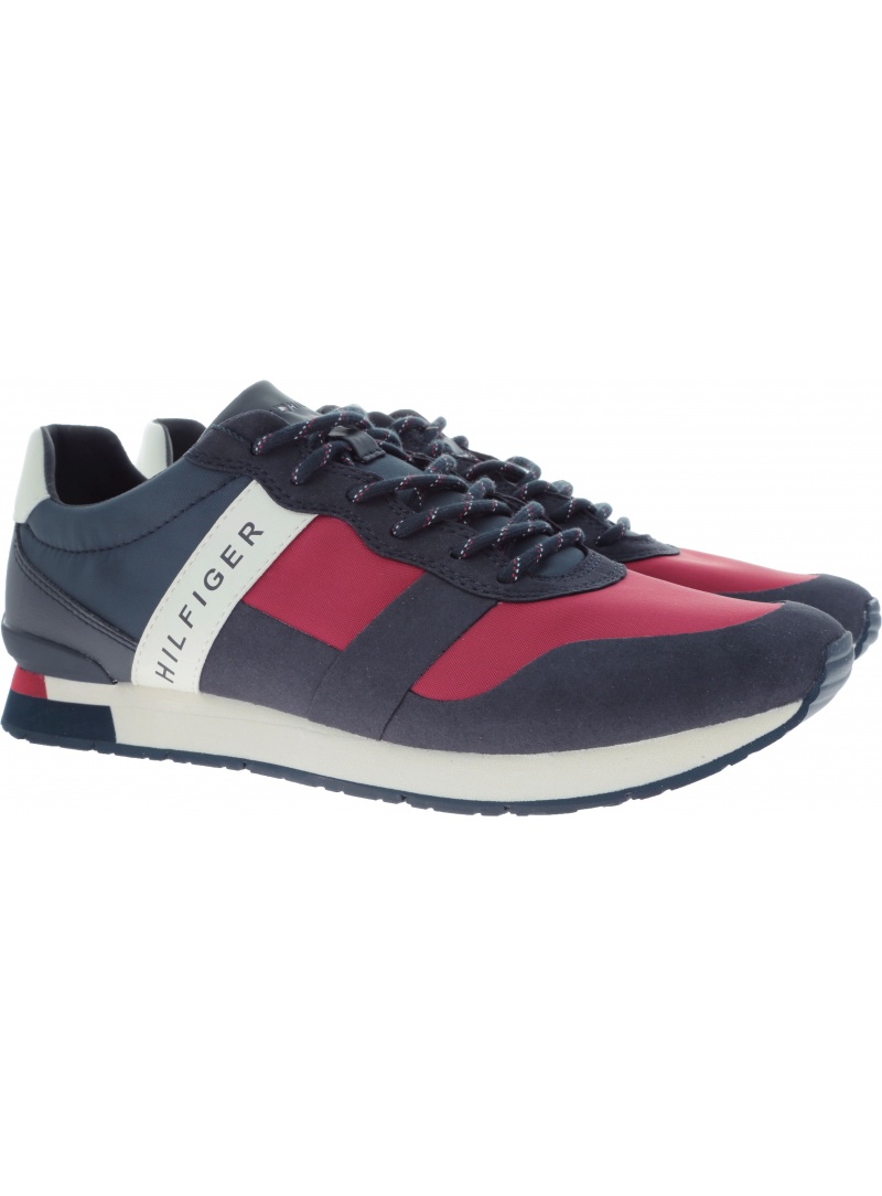 Półbuty TOMMY HILFIGER Printed Material FM0FM01623 020 - Trampki