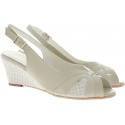 SANDAŁY NA KLINIE ZODIACO 9100 BEIGE - Sandały