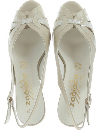 SANDAŁY NA KLINIE ZODIACO 9100 BEIGE - Sandały