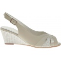 SANDAŁY NA KLINIE ZODIACO 9100 BEIGE - Sandały