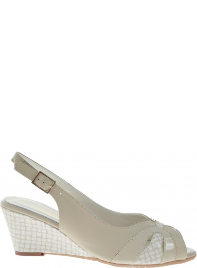 SANDAŁY NA KLINIE ZODIACO 9100 BEIGE - Sandały