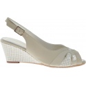 SANDAŁY NA KLINIE ZODIACO 9100 BEIGE - Sandały
