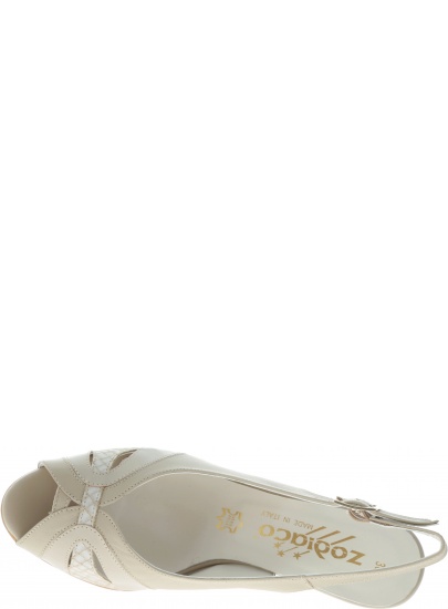 SANDAŁY NA KLINIE ZODIACO 9100 BEIGE - Sandały