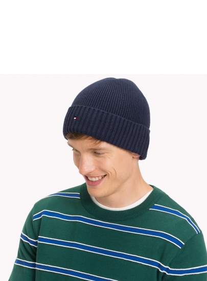 CZAPKA TOMMY HILFIGER PIMA COTTON CASHMERE AM0AM03983 413