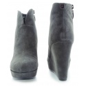 SZARE BOTKI GUESS VARONA SHOOTIE ANKLE BOOT SMOKE - Botki