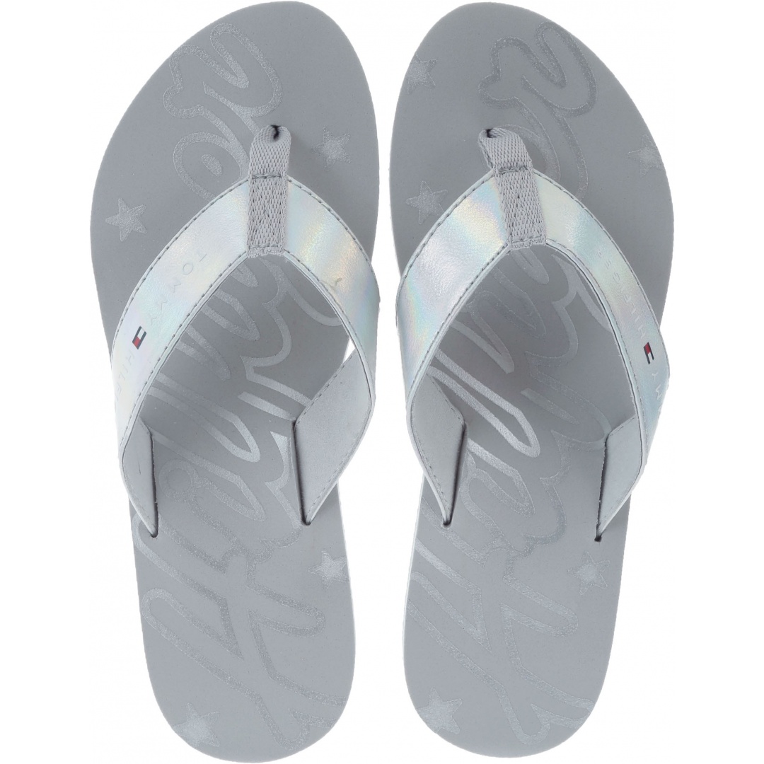 JAPONKI TOMMY HILFIGER MIRROR SPARKLE BEACH - Japonki
