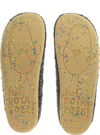 KAPCIE MĘSKIE HOT POTATOES BY GIOSEPPO 46800 GREY - Domowe