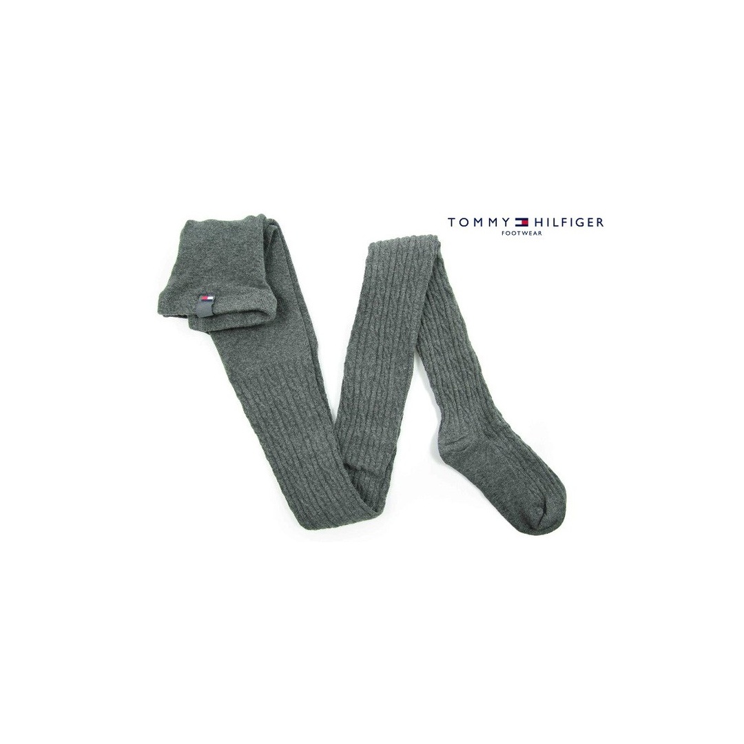 TOMMY HILFIGER Women Tights Cable 1P Anthracite Mela - Skarpety, rajstopy