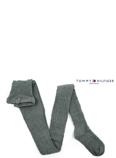 TOMMY HILFIGER Women Tights Cable 1P Anthracite Mela - Skarpety, rajstopy
