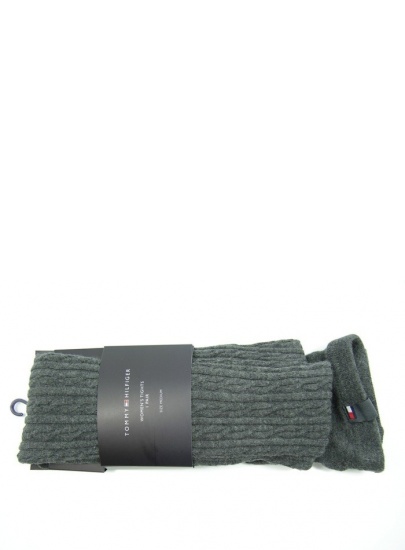TOMMY HILFIGER Women Tights Cable 1P Anthracite Mela - Skarpety, rajstopy
