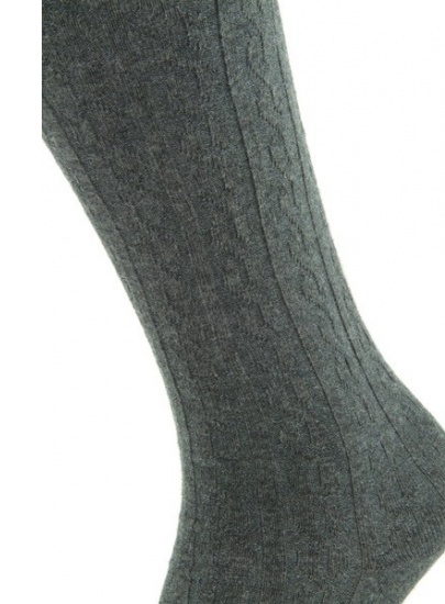 TOMMY HILFIGER Women Tights Cable 1P Anthracite Mela - Skarpety, rajstopy