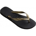 JAPONKI HAVAIANAS TOP TIRAS BLACK GOLDEN - Japonki