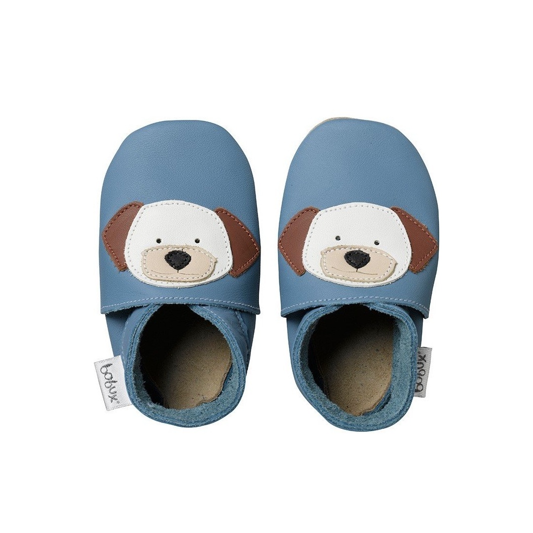 NIEBIESKIE BUCIKI BOBUX 4117 BLUE PUPPY SOFT SOLE - Dla