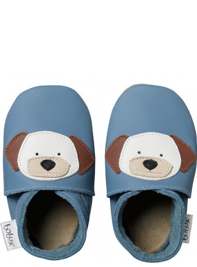 NIEBIESKIE BUCIKI BOBUX 4117 BLUE PUPPY SOFT SOLE - Dla