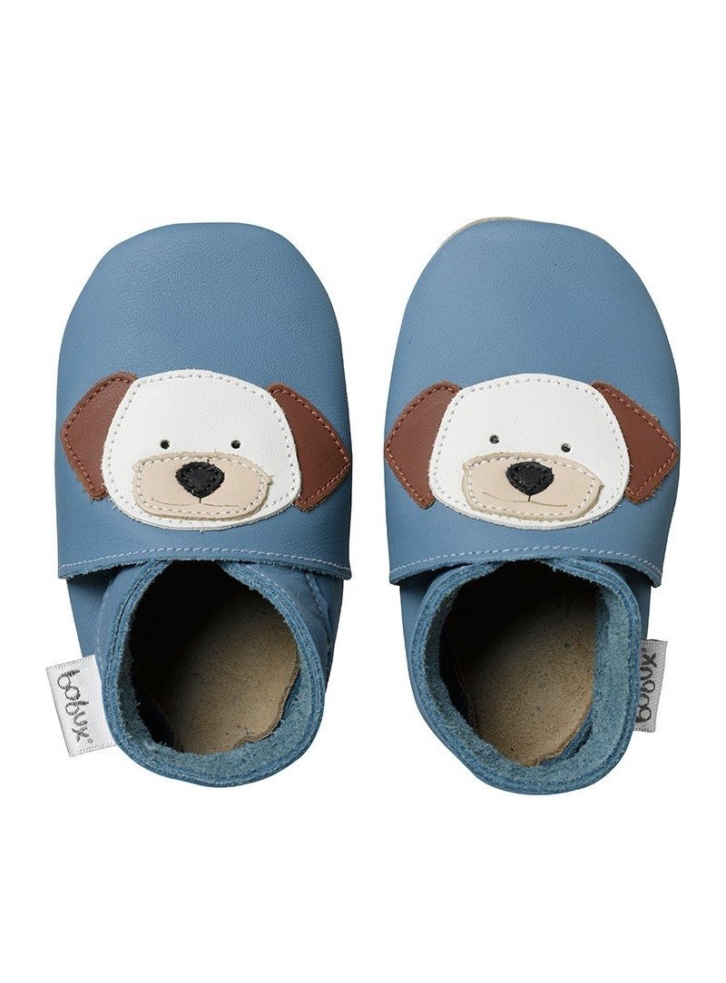 NIEBIESKIE BUCIKI BOBUX 4117 BLUE PUPPY SOFT SOLE - Dla