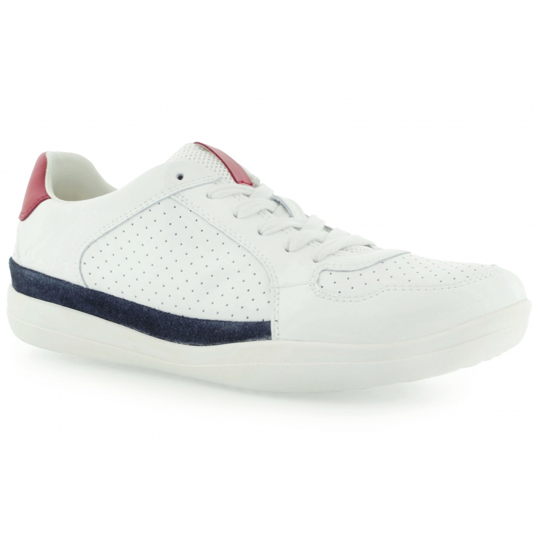 PÓŁBUTY SPORTOWE GEOX HYPERSPACE OPTIC WHITE DK NAVY - Półbuty