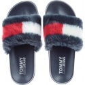 KLAPKI TOMMY HILFIGER FUNNY FUR POOL SLIDE - Klapki