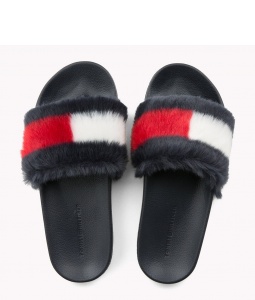 tommy hilfiger funny fur pool slides