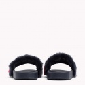 KLAPKI TOMMY HILFIGER FUNNY FUR POOL SLIDE - Klapki