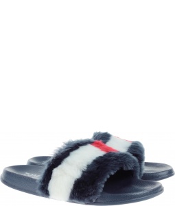 tommy hilfiger funny fur pool slides