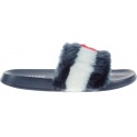 KLAPKI TOMMY HILFIGER FUNNY FUR POOL SLIDE - Klapki