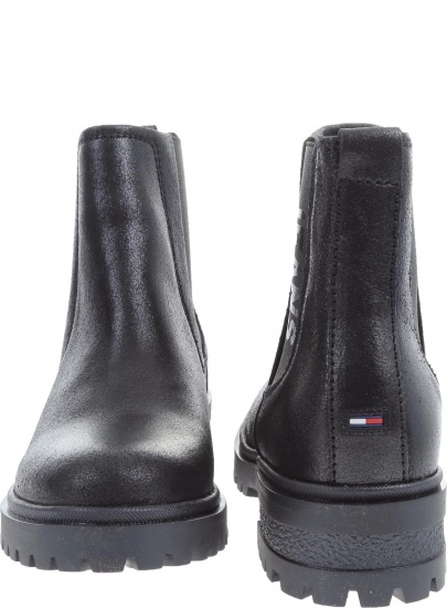 Sztyblety TOMMY HILFIGER Metallic Cleated Che - Botki