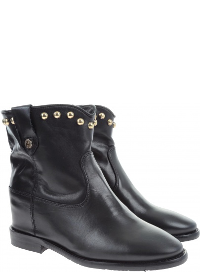 Botki TOMMY HILFIGER Round Stud Wedge Boo - Botki