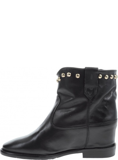 Botki TOMMY HILFIGER Round Stud Wedge Boo - Botki