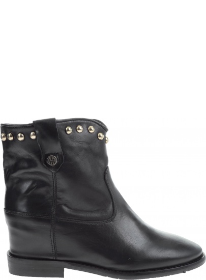 Botki TOMMY HILFIGER Round Stud Wedge Boo - Botki