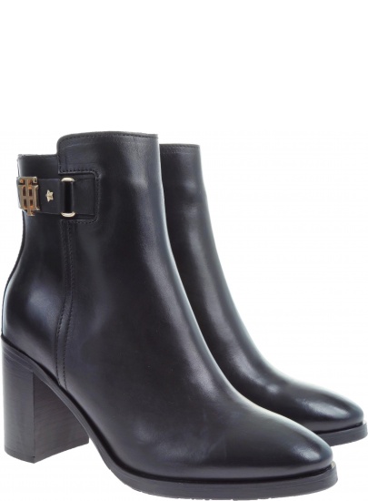 Botki TOMMY HILFIGER Th Buckle Heeled Boo - Botki