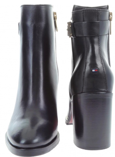 Botki TOMMY HILFIGER Th Buckle Heeled Boo - Botki