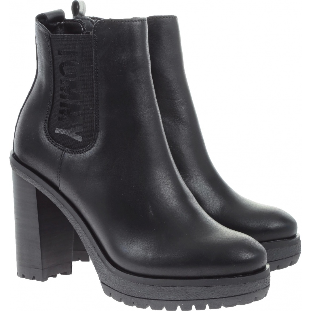 Botki TOMMY HILFIGER Essential Heeled - Botki
