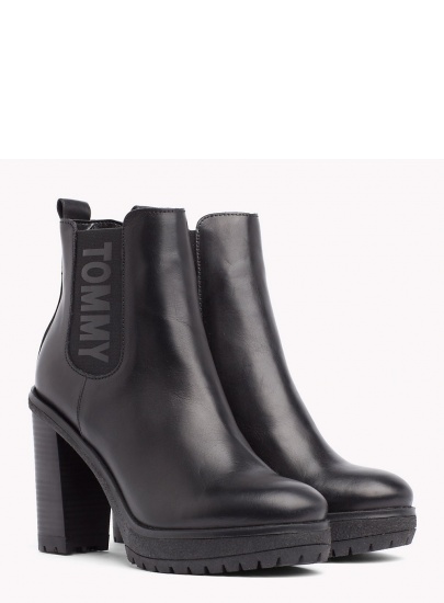 Botki TOMMY HILFIGER Essential Heeled - Botki