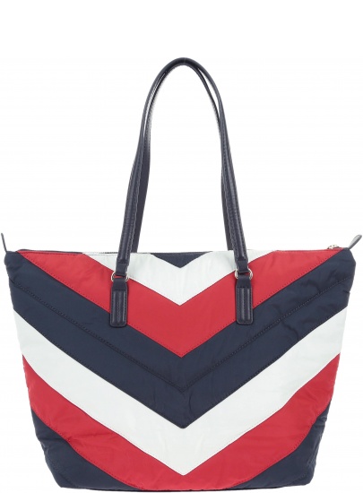 TOREBKA TOMMY HILFIGER POPPY TOTE CHEVRON - Na ramię