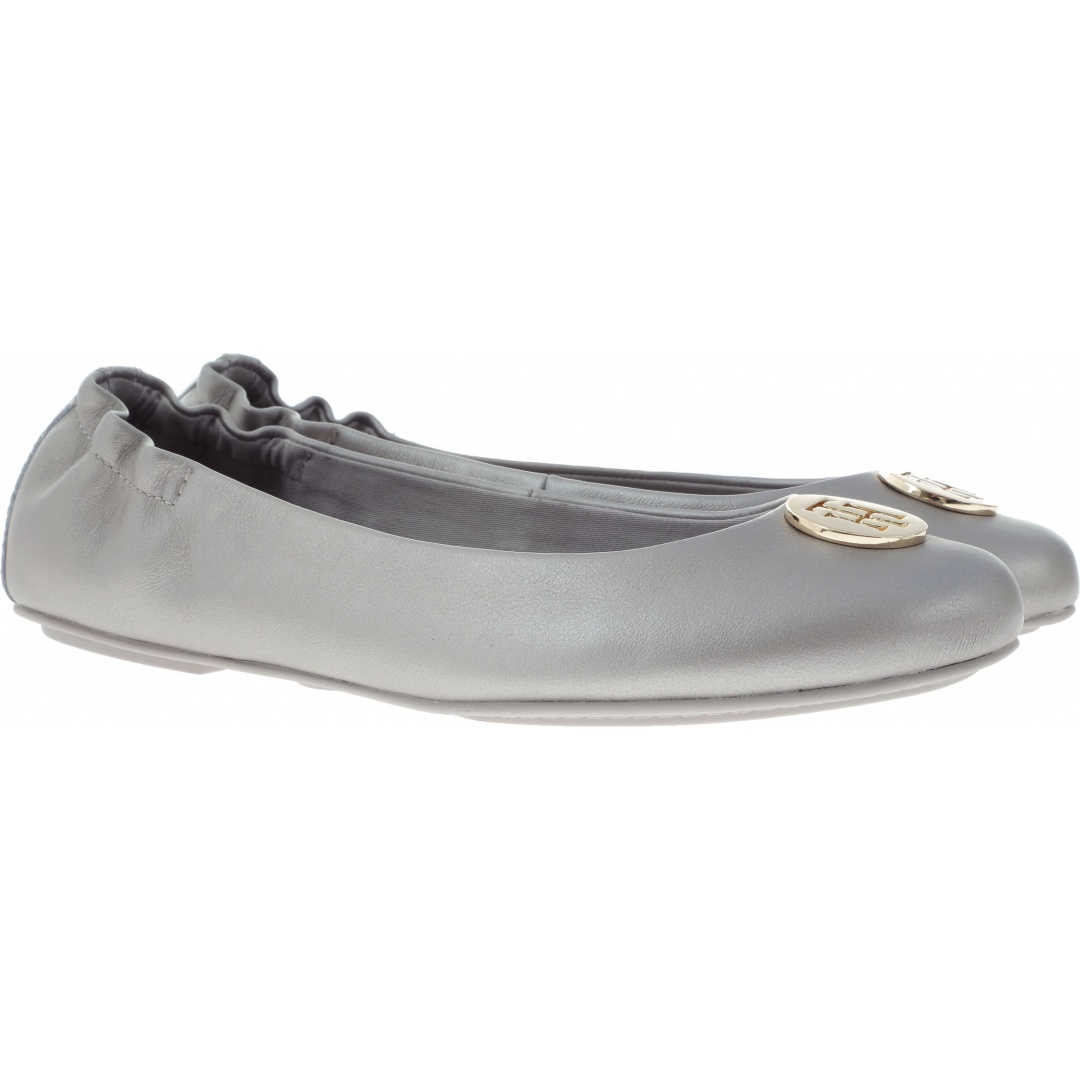 Balerinki TOMMY HILFIGER Pearlized Leather FW0FW03412 - Baleriny