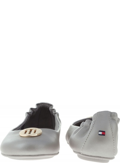 Balerinki TOMMY HILFIGER Pearlized Leather FW0FW03412 - Baleriny