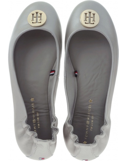 Balerinki TOMMY HILFIGER Pearlized Leather FW0FW03412 - Baleriny