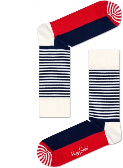 SKARPETY HAPPY SOCKS HALF STRIPE SH01-068 - Skarpety, rajstopy
